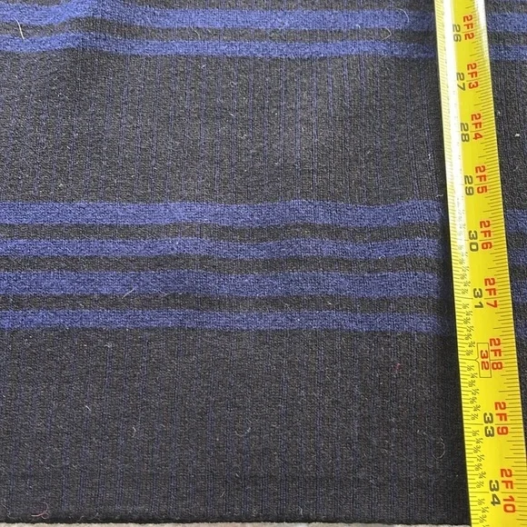 Vince Wool Cashmere Long Cardigan Vest Blue Black Sleeveless Draped Stripe Small - Picture 5 of 5